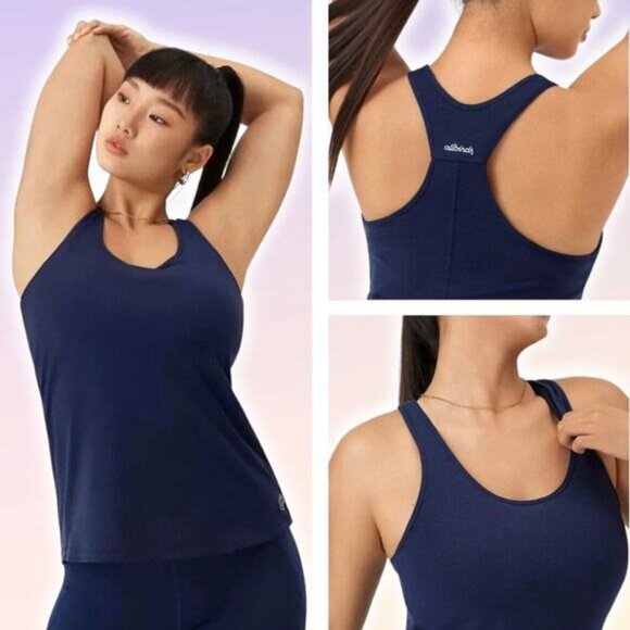 NWT ALLBIRDS Natural Flow Studio Tank In True Navy Size Small - Picture 1 of 9
